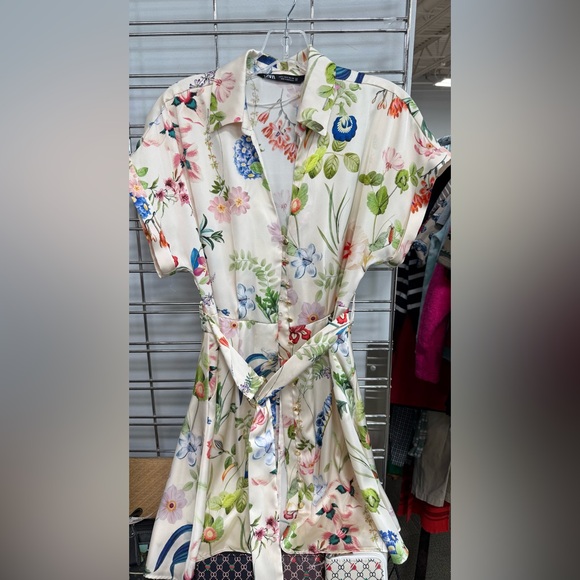 ZARA Floral Print Dress - Picture 7 of 7